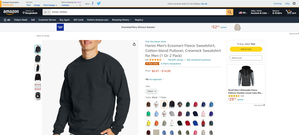 Hanes sweatshirt Amazon